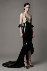 Noir Shapes, latex couture dress by Tanja Bedekovic